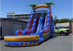 22’ Dual Lane Tropical Inferno Water Slide