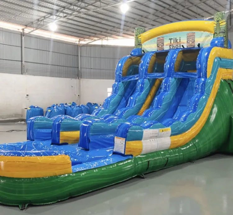 15' Tiki Dual Lane Water Slide 15' Tiki Dual Lane Water Slide