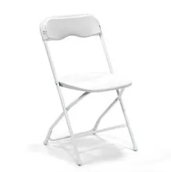 White Plastic Folding Chair