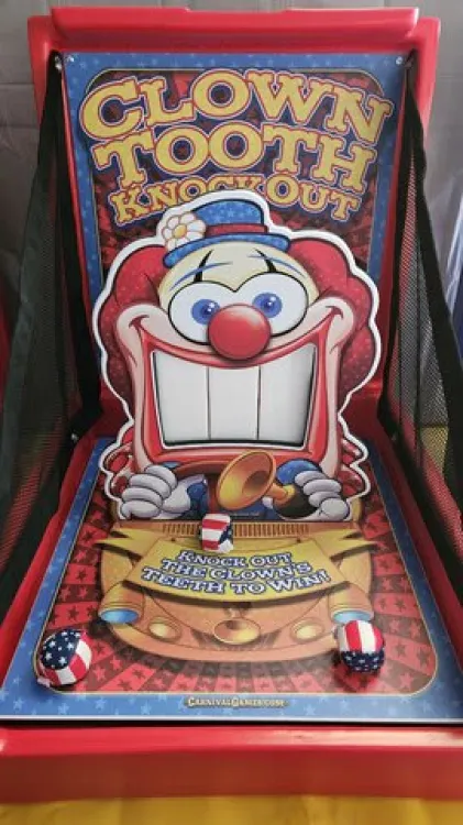 Clown Tooth Knockout Carnival Game Clown Tooth Knockout Carnival Game