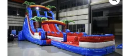 18' Rush Dual Lane Water Slide